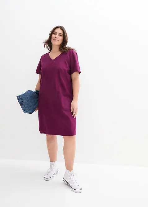 Mini jurk met linnen, bonprix