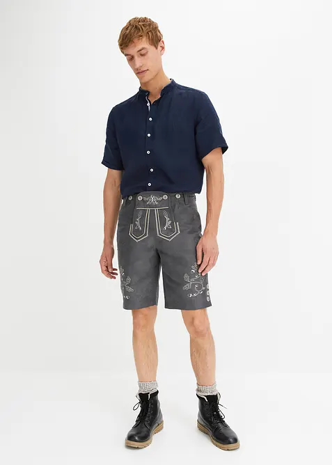 Linnen overhemd met korte mouwen, bonprix