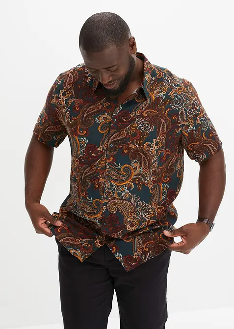 Viscose overhemd met korte mouwen, bonprix