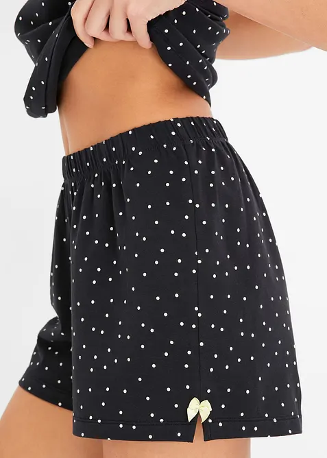 Shortama met sierlijk kant (2-dlg. set), bonprix