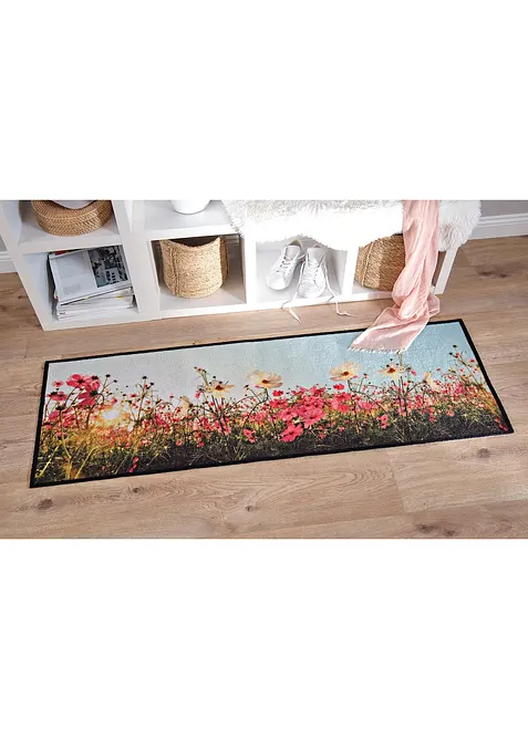Wasbare deurmat met bloemenweide, bonprix