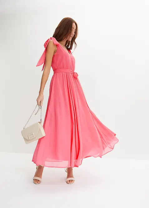 Chiffon jurk met strikdetails, bonprix