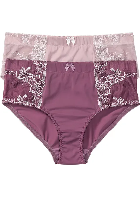 Corrigerende slip met borduursel (set van 2), bonprix