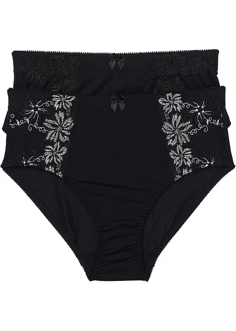 Corrigerende slip met borduursel (set van 2), bonprix
