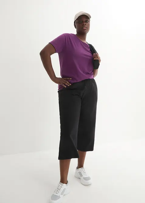 Joggingbroek met biologisch katoen, kuitlang, bonprix