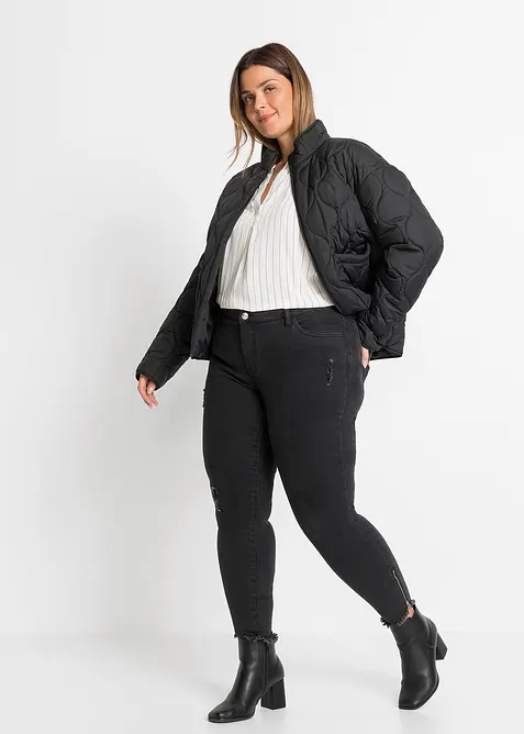 Skinny stretch jeans, mid waist, bonprix