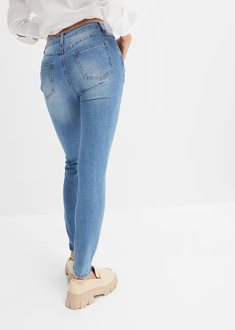 Skinny jeans mid waist, cropped, bonprix