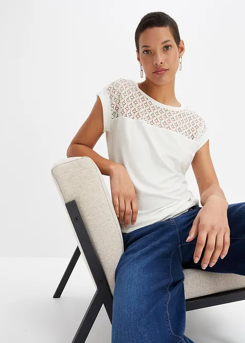 Shirt in een zachte viscosemix, bonprix