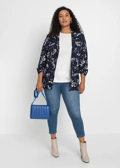 Lange gedessineerde blazer, bonprix