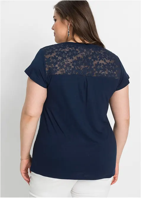 Henley shirt in een viscosemix, bonprix