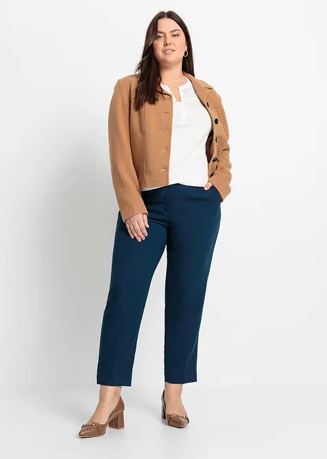 Henley shirt in een viscosemix, bonprix