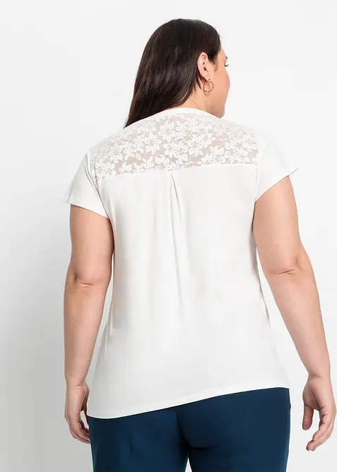 Henley shirt in een viscosemix, bonprix