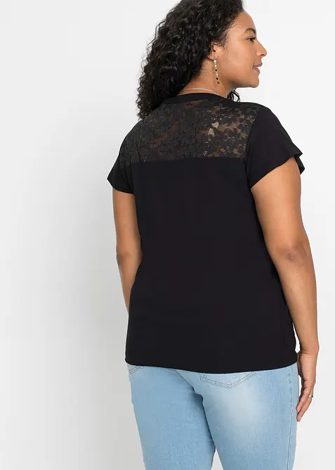 Henley shirt in een viscosemix, bonprix