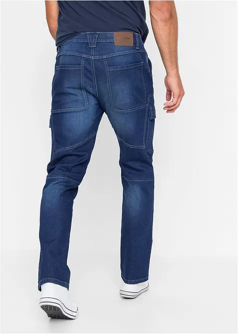 Regular fit cargo stretch jeans, straight, bonprix