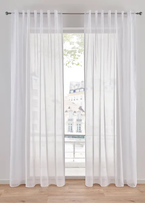 Transparant, effen gordijn (1 stuk), bonprix