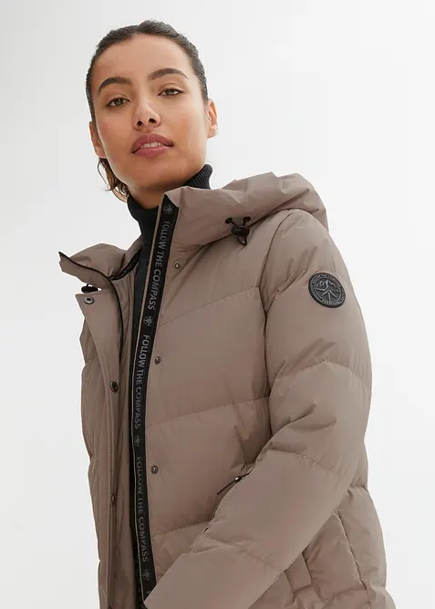 Lange donsjas met gedessineerde voering, waterafstotend, bonprix