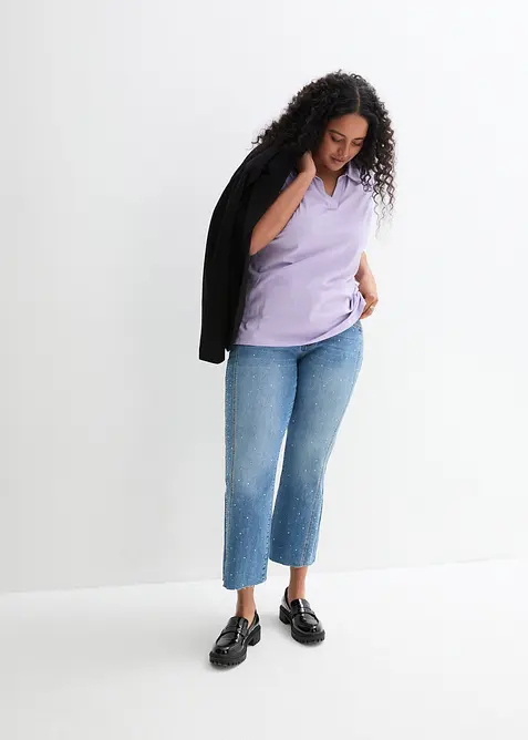 Shirt met open polokraag, bonprix