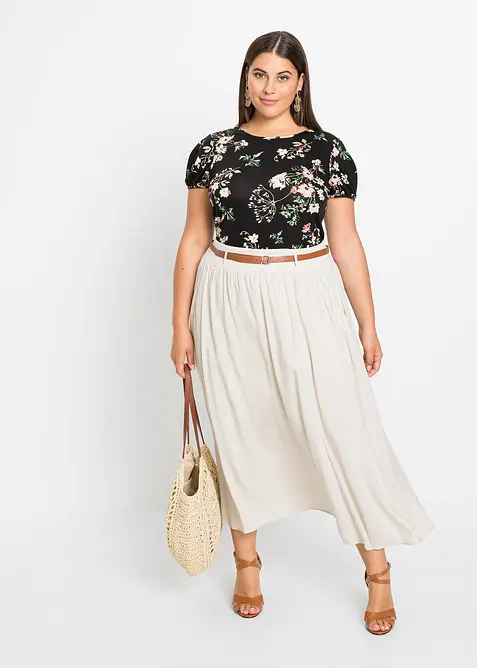 Maxirok met riem (2-dlg. set), bonprix