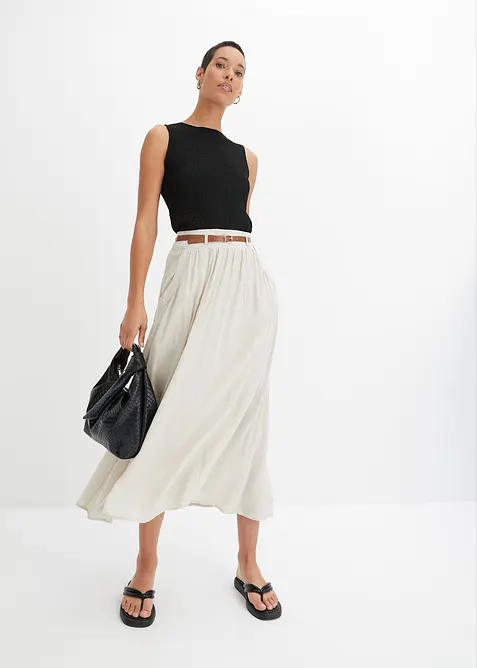 Maxirok met riem (2-dlg. set), bonprix