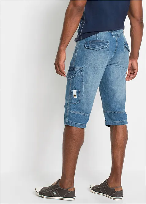 Lichte jeans cargo bermuda, relaxed fit, bonprix