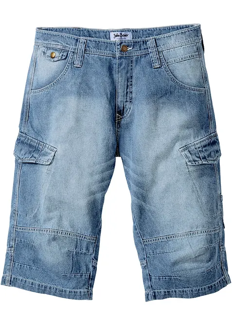 Lichte jeans cargo bermuda, relaxed fit, bonprix