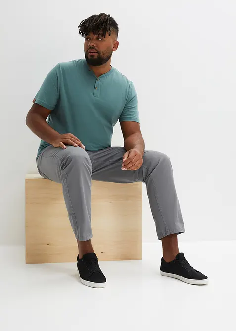 Henley shirt (set van 2) van biologisch katoen, bonprix