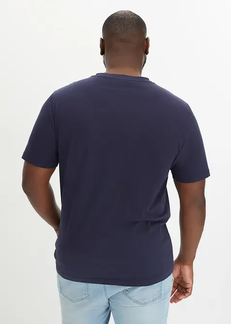 Henley shirt (set van 2) van biologisch katoen, bonprix