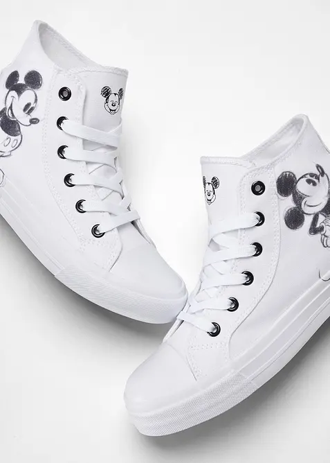 Hoge sneakers Disney Mickey Mouse van katoen-canvas, Disney
