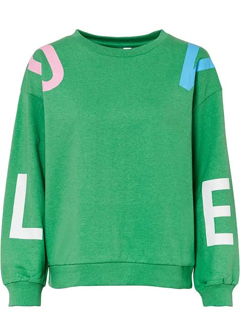 Oversize sweater met letterprint, bonprix