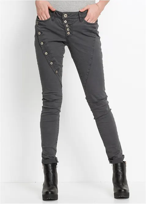 Twill broek van elastische katoenmix, bonprix