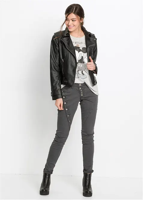 Twill broek van elastische katoenmix, bonprix