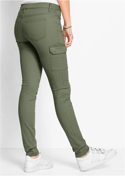 Cargo broek van elastisch katoenmix, bonprix
