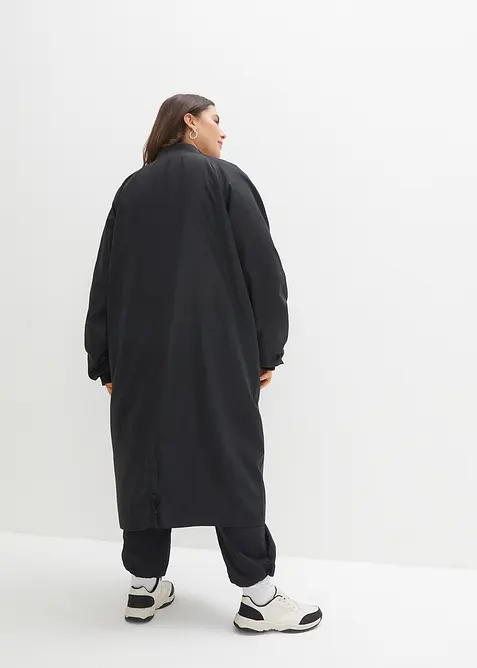 Lange jas met gebreide kraag, bonprix