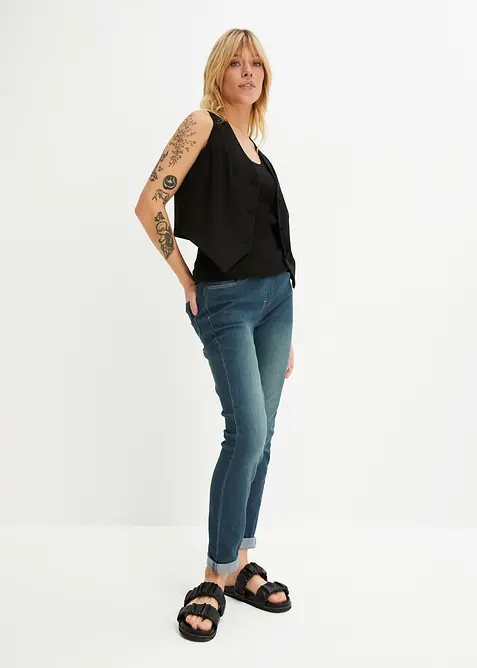 Skinny jegging mid waist met comfortband, bonprix