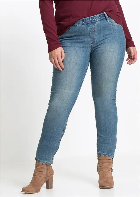 Skinny jegging mid waist met comfortband, bonprix