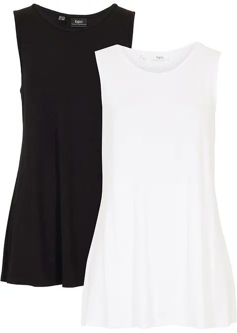 Lange top in een viscosemix (set van 2), bonprix