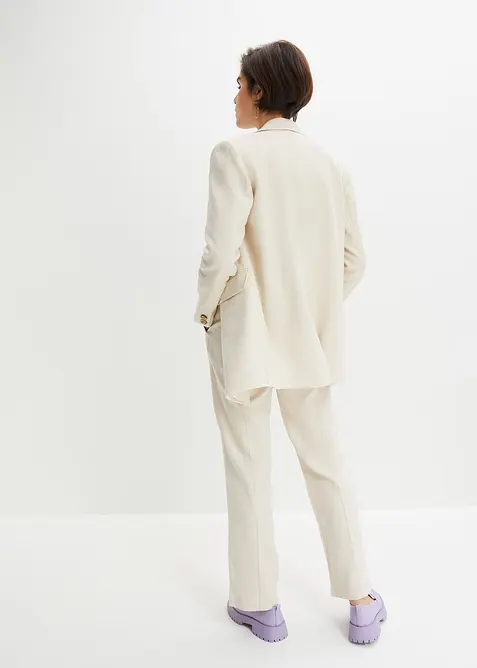 Lange blazer in een linnen-viscosemix, bonprix