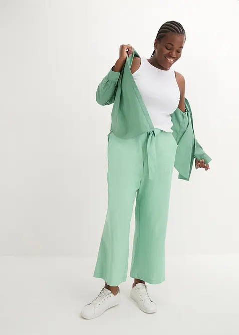 Culotte van lichte linnenmix, bonprix