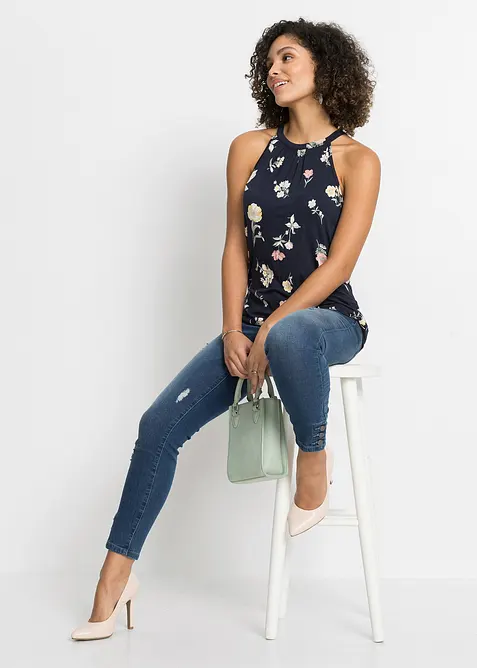 Gedessineerde top  met viscose, bonprix