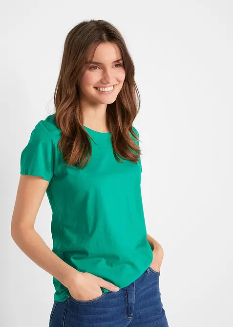 Shirt met ronde hals (set van 5), bonprix