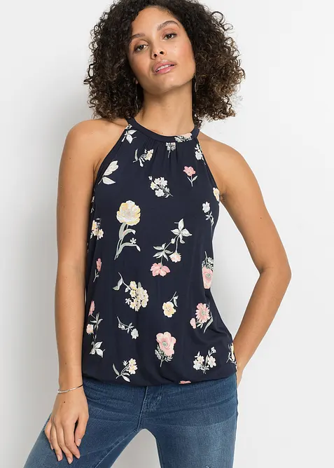 Gedessineerde top  met viscose, bonprix