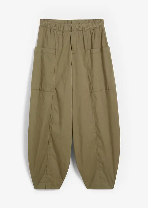 Lichte twill broek in een elastische katoenmix, bonprix