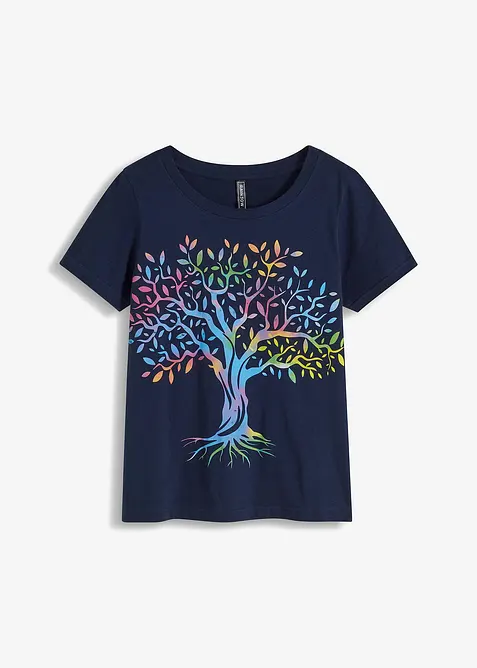 T-shirt met print van biologisch katoen, bonprix