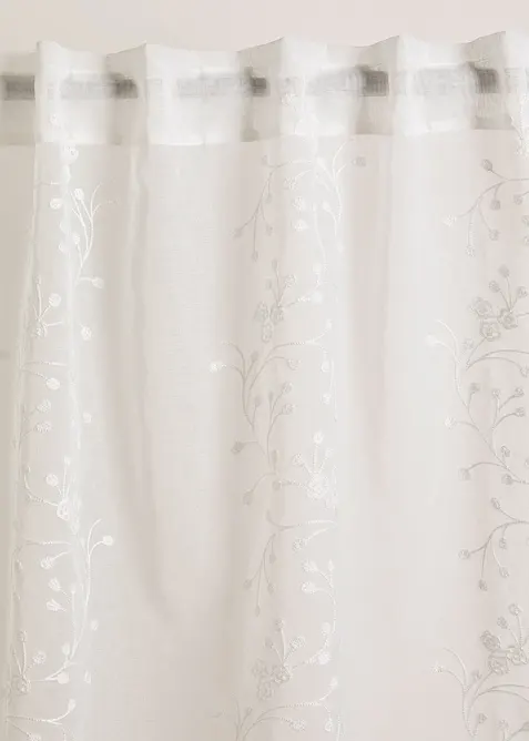 Transparant gordijn met borduursel (1 stuk), bonprix