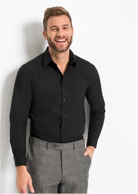 Overhemd van puur katoen met lange mouwen, bonprix