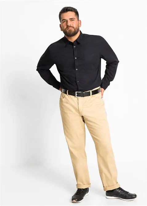 Overhemd van puur katoen met lange mouwen, bonprix