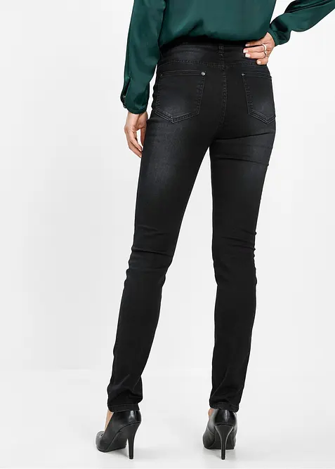 Skinny stretch jeans met mid waist, bonprix