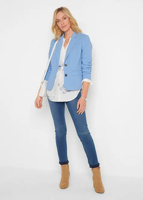 Skinny stretch jeans met mid waist, bonprix