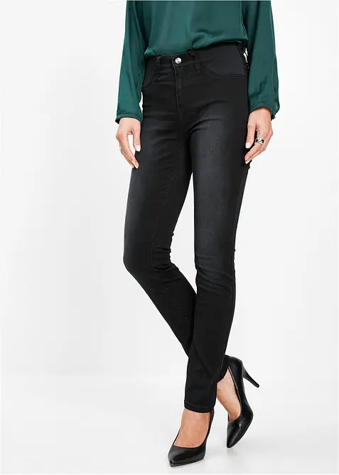 Skinny stretch jeans met mid waist, bonprix