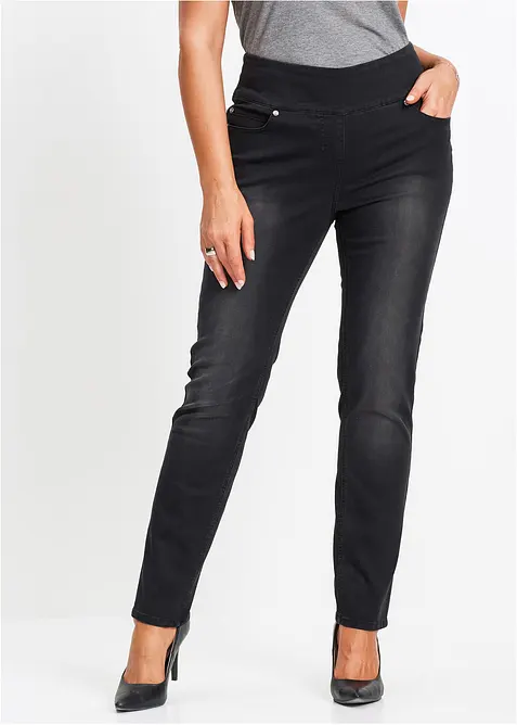 Straight jeans mid waist, super stretch met comfortband, bonprix
